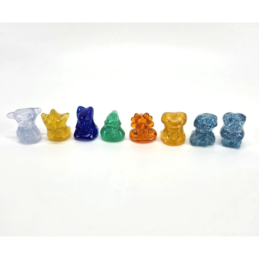 Rare 1996 Gogo's Crazy‎ Bones Jelly Ice Blue Glitter Lot 57 52 50 29 25 17 11 8